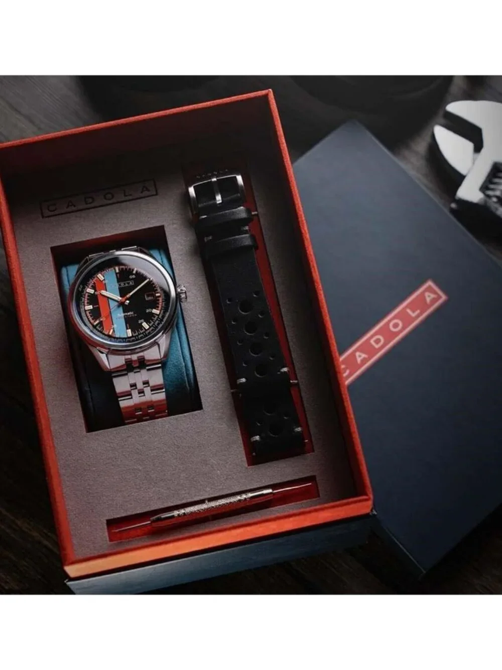 NWT Cadola Pista Automatic Black Dial Men's Watch